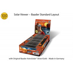 Lot de 100 lunettes d'observation solaire AstroSolar® avec présentoir